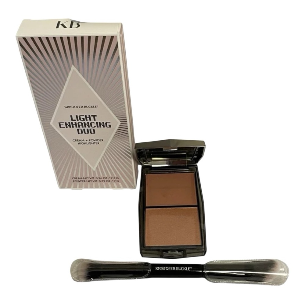 Kristofer Buckle Light Enhancing Duo Cream Powder Highlighter Bronzer NEW
